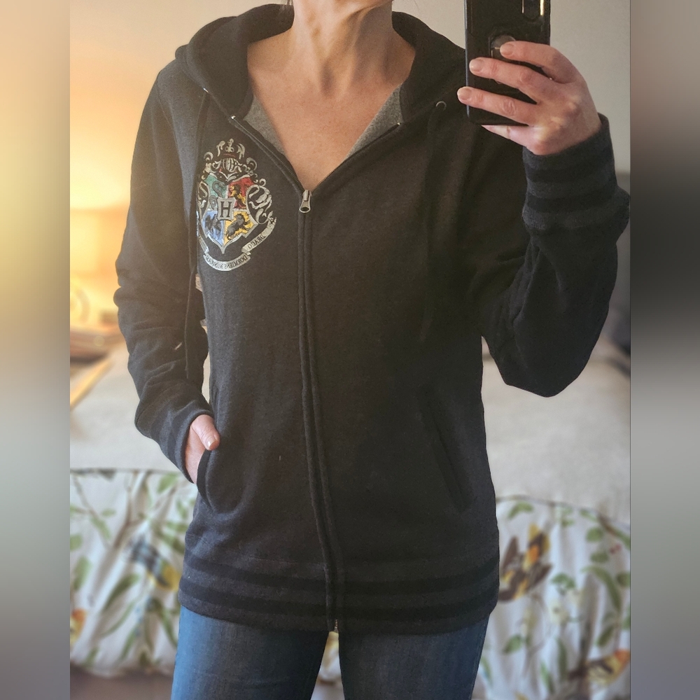 Harry Potter Zip-Up Hoodie, Unisex Size Small